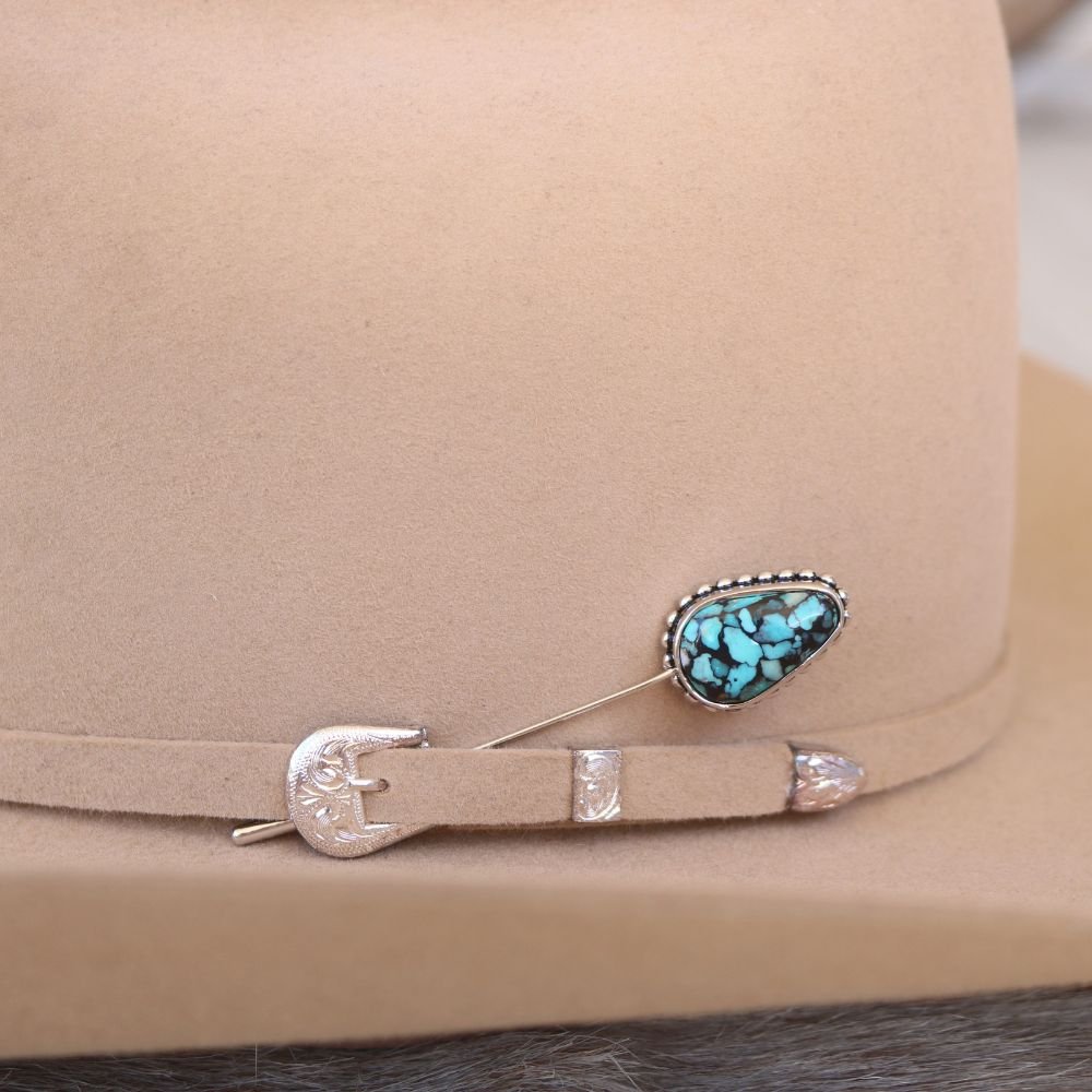 Blue Matrix Hat Pin