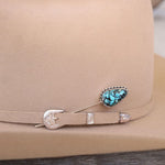 Blue Matrix Hat Pin