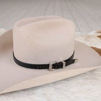 Western Black Leather Hat Band - Cash