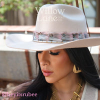 White Jade Stone Hat Band - Halo