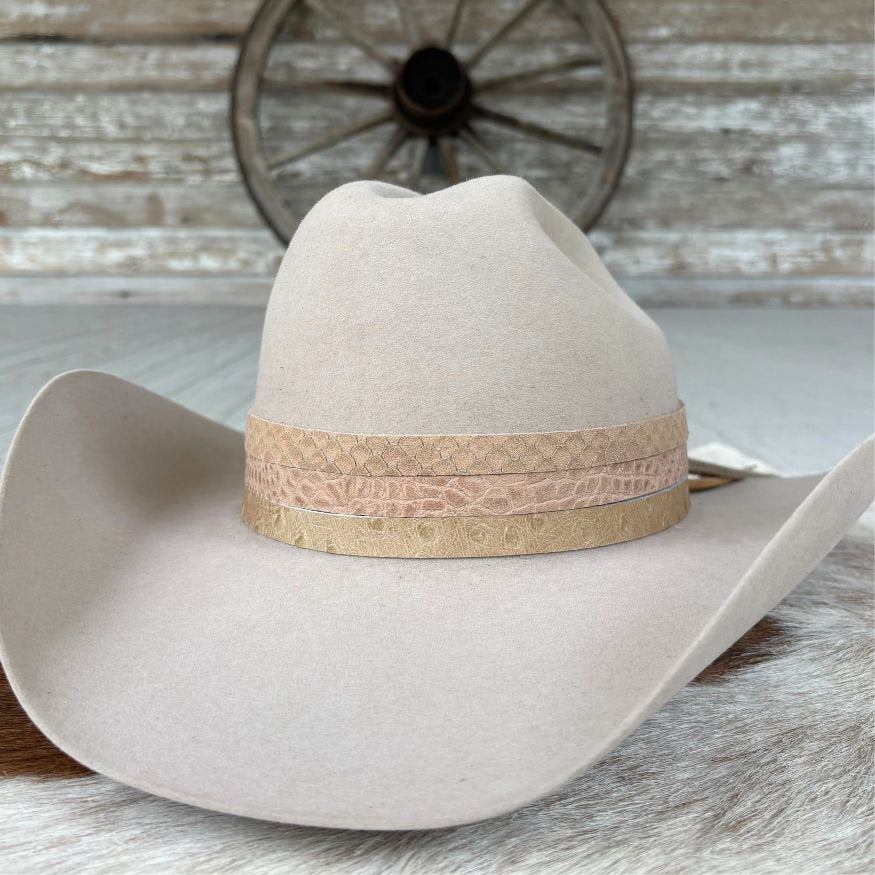 Neutral Leather Hat Band Variety Pack – 3 Pack