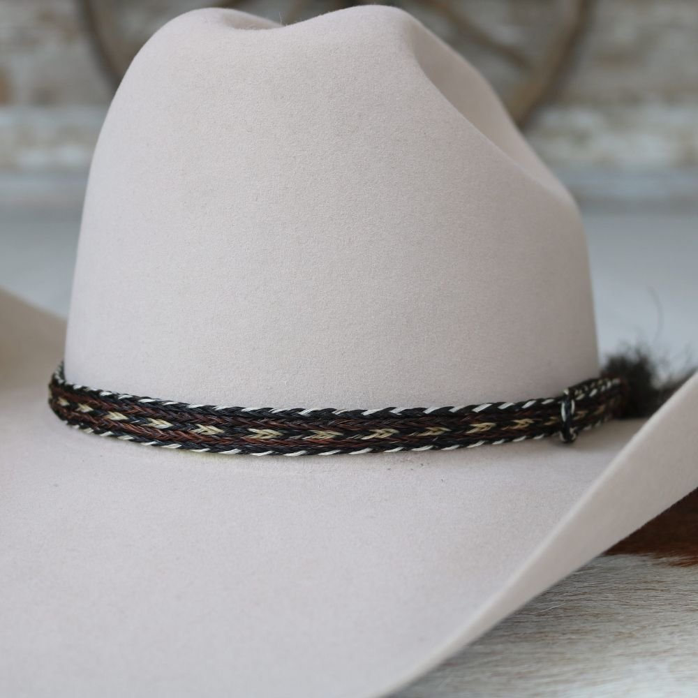 Genuine Horsehair 5 Strand Braided Hat Band with Single Tassel - Espada