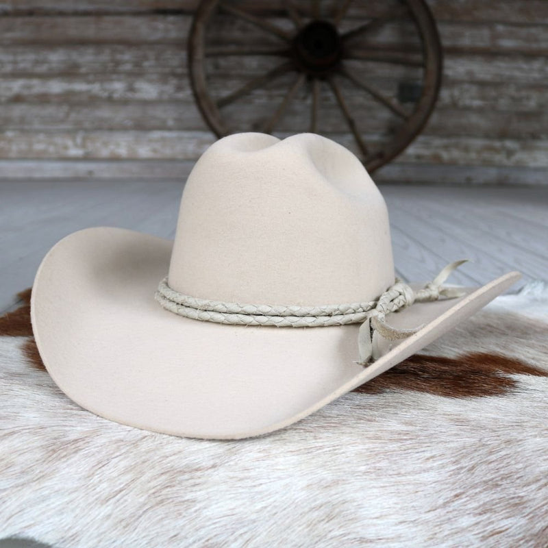 Bone Braided Leather Hat Band – Willow Lane Hat Co display picture 3