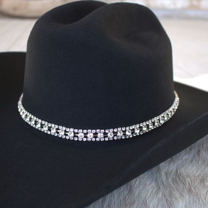 Rhinestone Bling Hat Band - The Monroe – Willow Lane Hat Co display picture 2