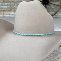 Aqua Blue Shell Hat Band - Remy