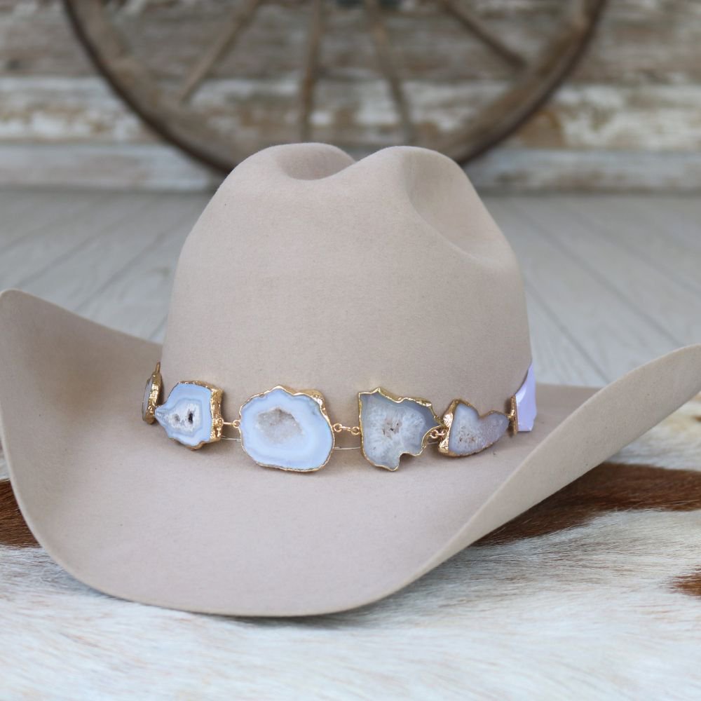 Agate Geode Slice Hat Band – Savannah