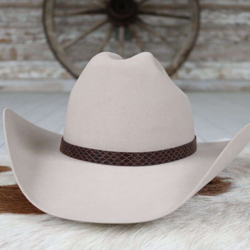 Leather Hat Band – Brown Diamond