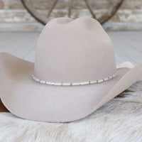 White Jade Stone Hat Band - Halo