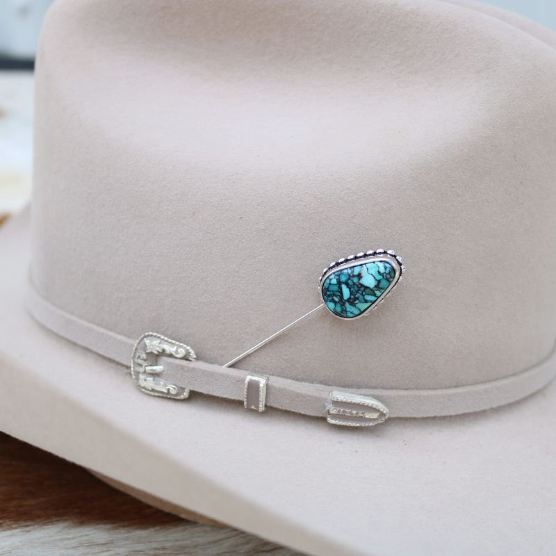 Blue Matrix Hat Pin