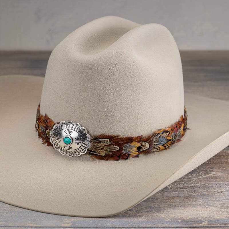 Western Feather Hat Band - Telluride