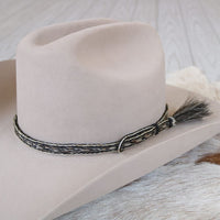 Genuine Horsehair 5 Strand Braided Hat Band with Single Tassel - Ranger