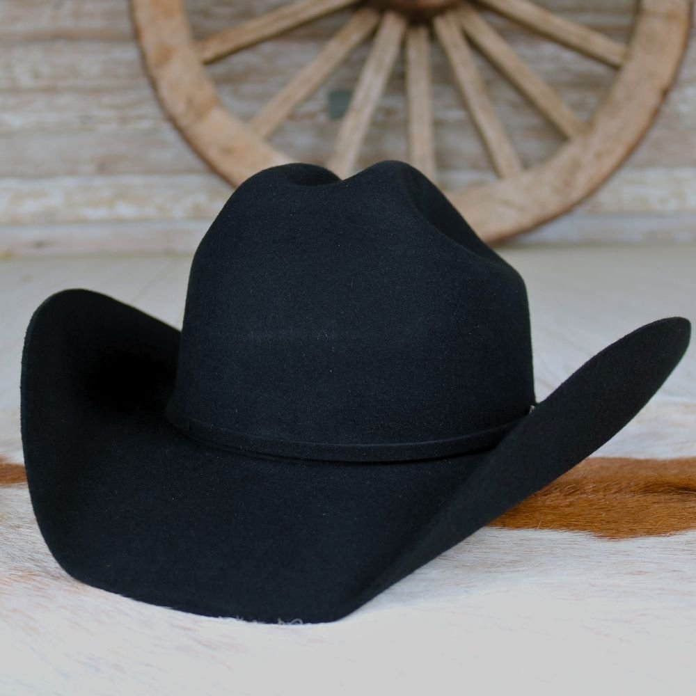 Twister Black Felt Cowboy Hat Size 8 – Western Hat Large  display picture 1