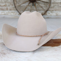 Tan Braided Leather Hat Band