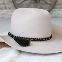 Genuine Horsehair 5 Strand Braided Hat Band with Single Tassel - Espada