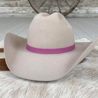 Leather Hat Band - Magenta