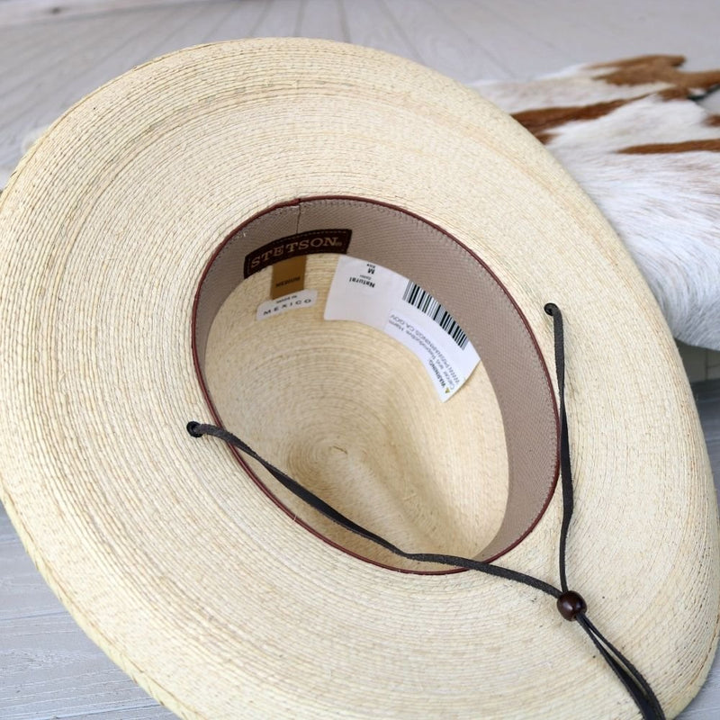 Stetson Calhoun Men's Palm Leaf Straw Cowboy Hat Gus Crown