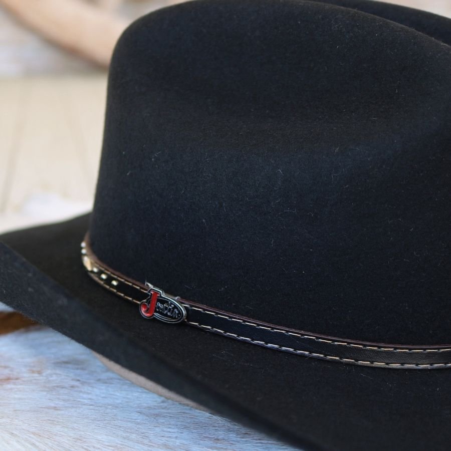 Justin Knoxville 2X Black Cowboy Hat Wool Felt Concho Band Western