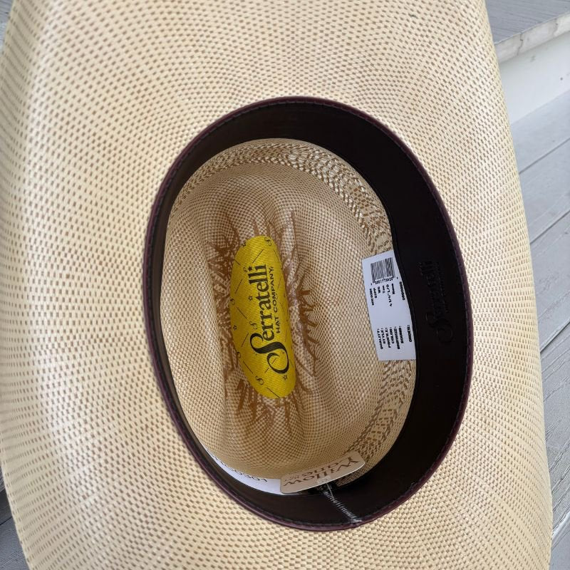 Serratelli Bangora Straw Cowboy Hat – Tan