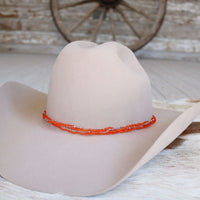 Orange Multi-Strand Beaded Hat Band