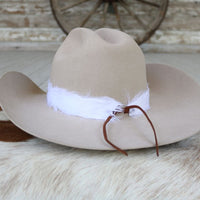 White Feather Hat Band - Tahoma