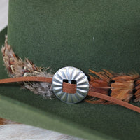 1.5" Slotted Sterling Silver Concho .925