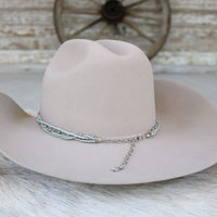Mist Grey Multi-Strand Beaded Hat Band