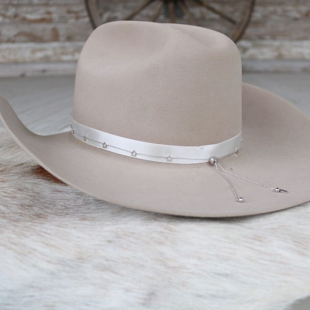 Silver Star Chain Hat Band