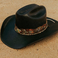 Chunky Natural Stone Hat Band - Flint