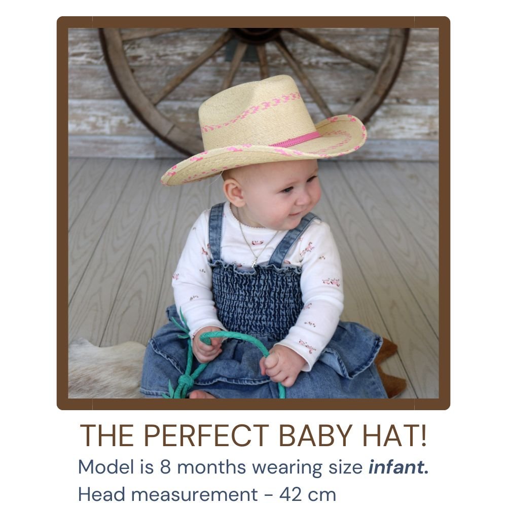 Atwood Baby Girl's Pink Palm Leaf Hat