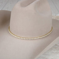 14K Tennis Chain Rhinestone Hat Band – The Dolly