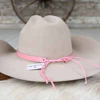 Leather Hat Band – Soft Pink