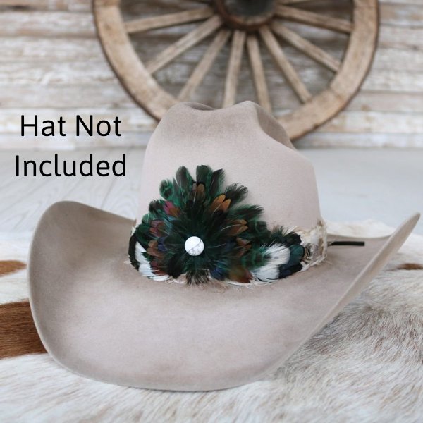Western Feather Hat Band - Royal