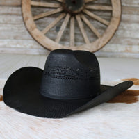 Twister Youth Black Straw Cowboy Hat