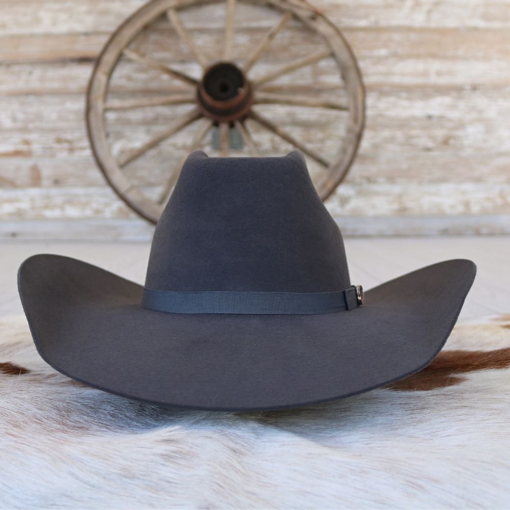 Justin Owen 2X Smoke Cowboy Hat Wool Felt Brick Crown Western Hat