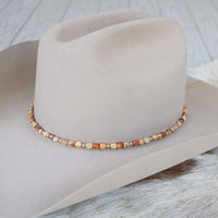 Chunky Brown Jasper Stone Hat Band - Sienna