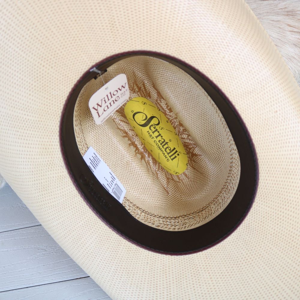 Serratelli Bangora Straw Cowboy Hat – Tan