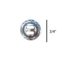 3/4" Sterling Silver Slotted Concho