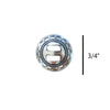 3/4" Sterling Silver Slotted Concho