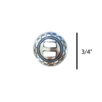 3/4" Sterling Silver Slotted Concho