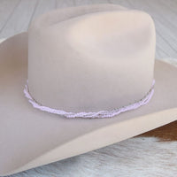 Transparent Pink Multi-Strand Beaded Hat Band