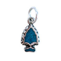 Arrowhead Charm Turquoise Inlay