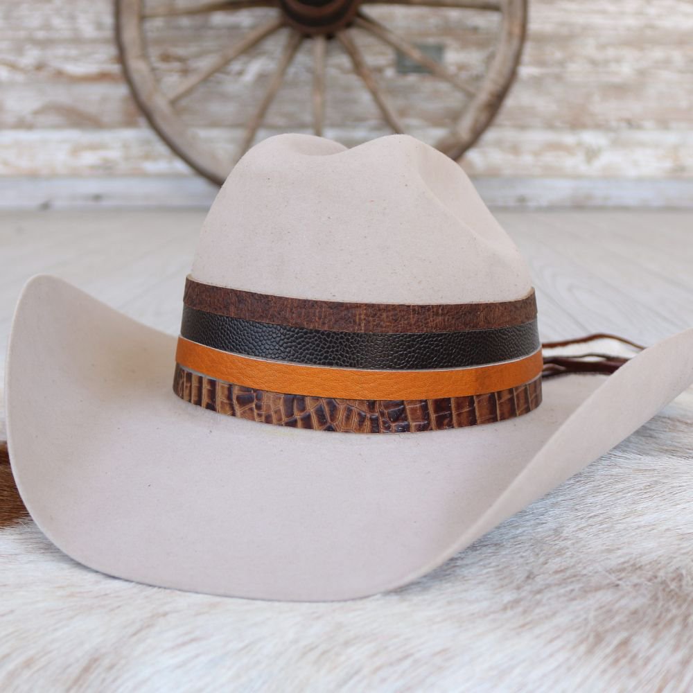 Brown Leather Hat Band Variety Pack – 4 Pack