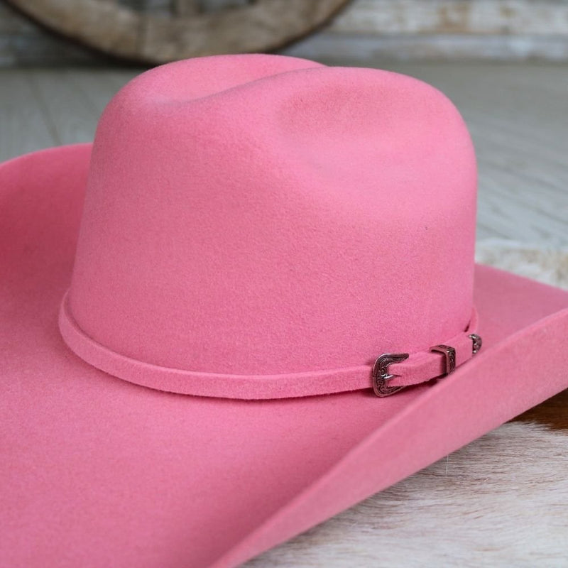 Serratelli Pink Wool Cowboy Hat