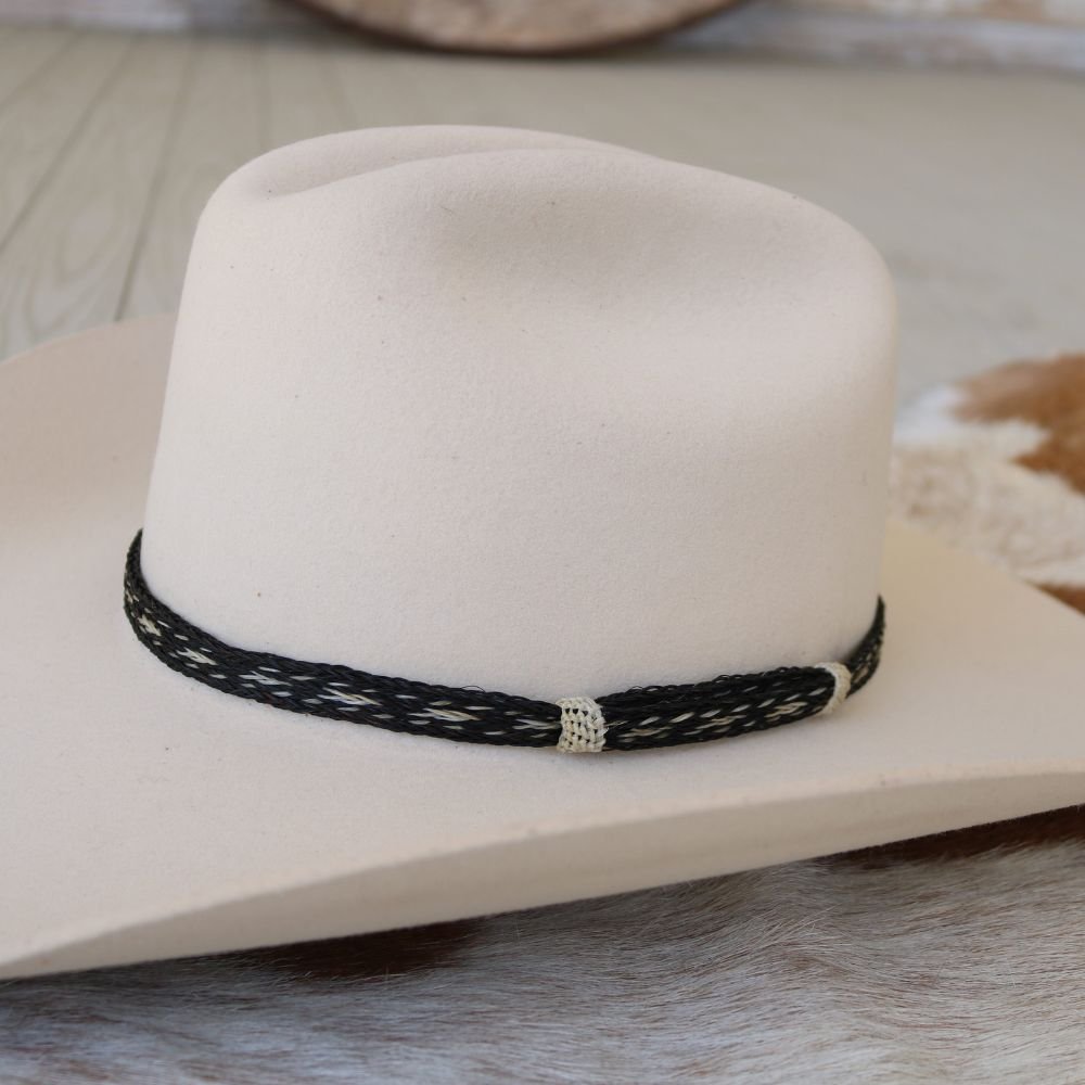 Genuine Horsehair 5 Strand Braided Hat Band - Black Socks