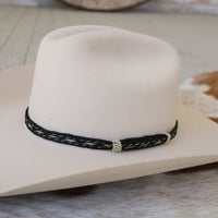 Genuine Horsehair 5 Strand Braided Hat Band - Black Socks