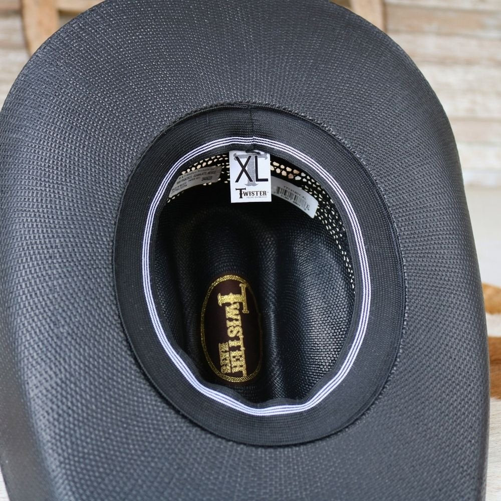 Twister Youth Black Straw Cowboy Hat