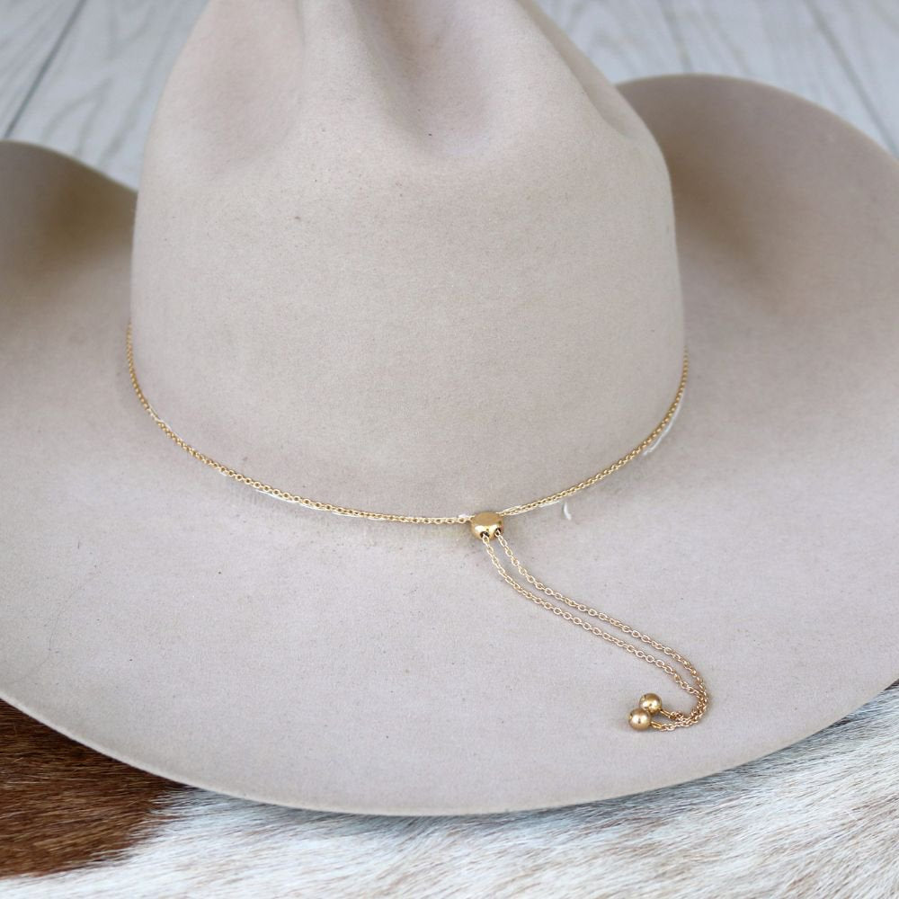 White & Neutral Stone Chain Hat Band – June