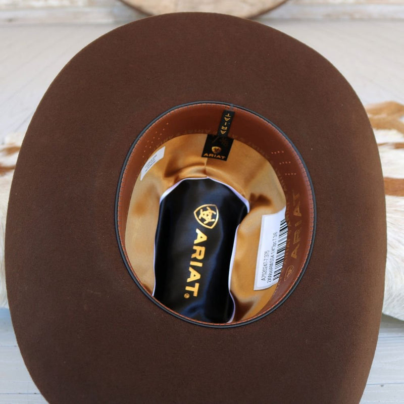 Ariat 2X Wool Chocolate Cowboy Hat - Roper