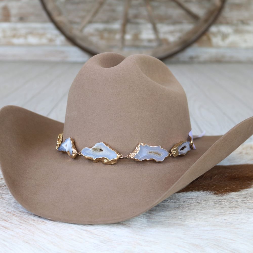 Agate Geode Slice Hat Band – Savannah