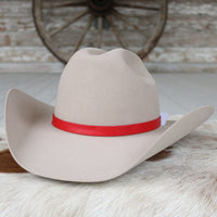 Leather Hat Band – Bright Red